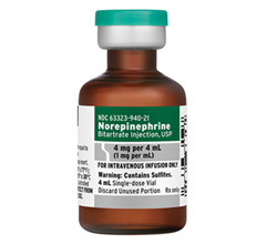 Norepinephrine Bitartrate Injection, USP vial 